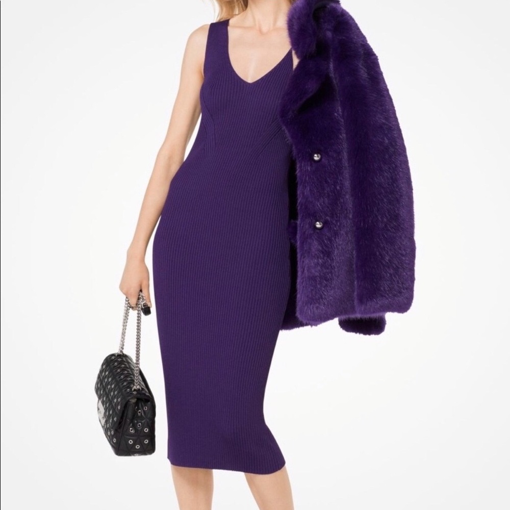 Michael Kors Midi Ribbed Dress